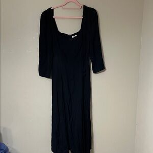 Reformation Elegant Black Long Sleeve Dress